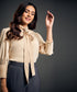 Neck Tie Long Sleeve Detailed Top